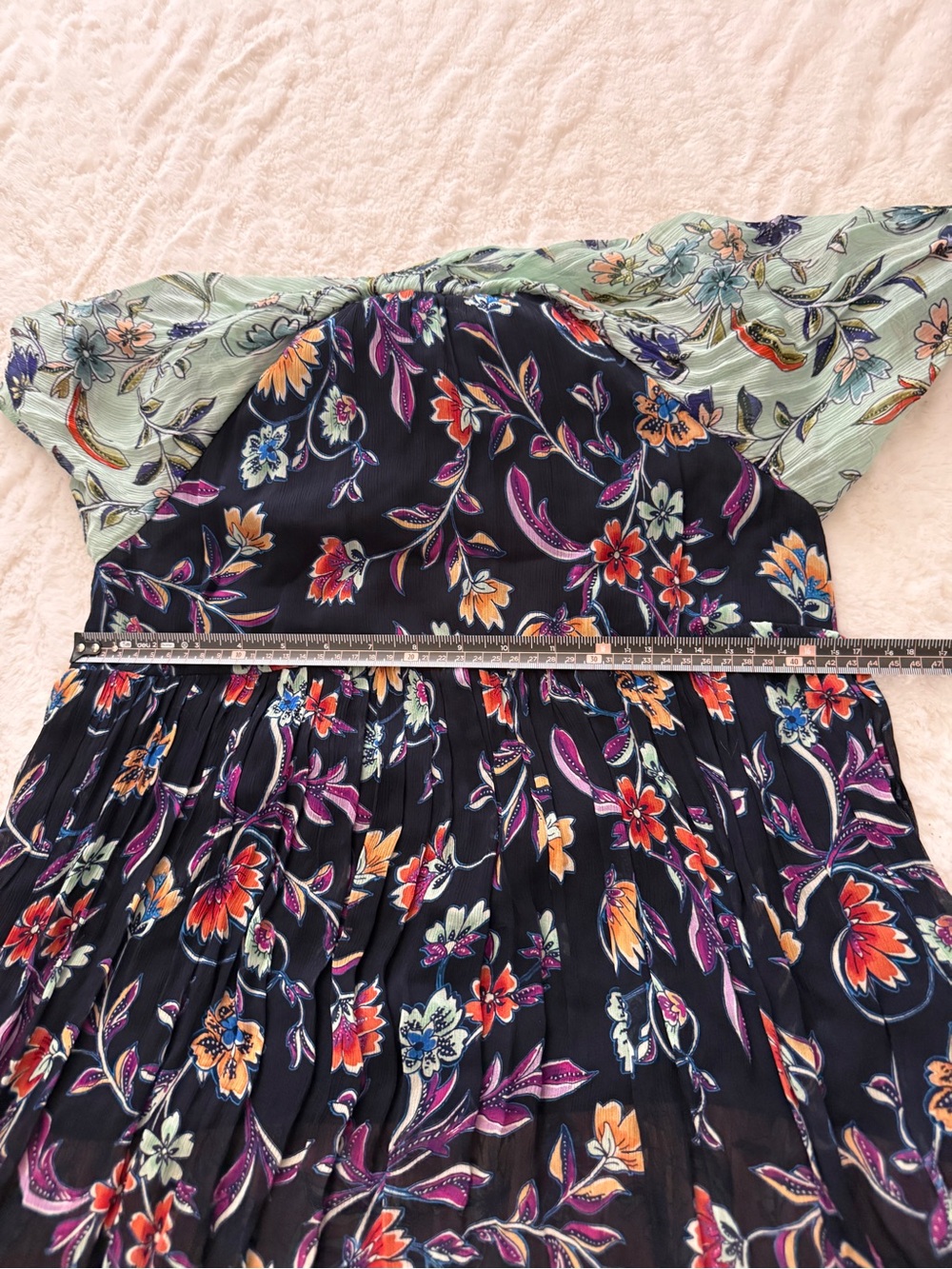 Ramy Brook Silk Blend Floral Tiered Midi Chrisley Dress Resort Garden Party S - Picture 12 of 13